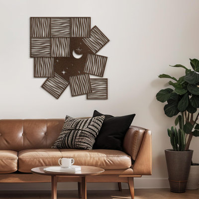 Lune et art mural moderne abstrait décoratif suspendu, décoration murale