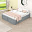 Structure de lit plateforme en bois 6 tiroirs grand format, peu encombrant-767368862