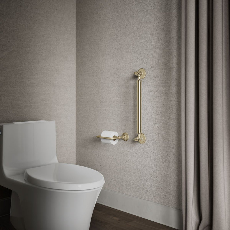 Kohler Artifacts Grab Bar, 18"W, Vibrant French Gold