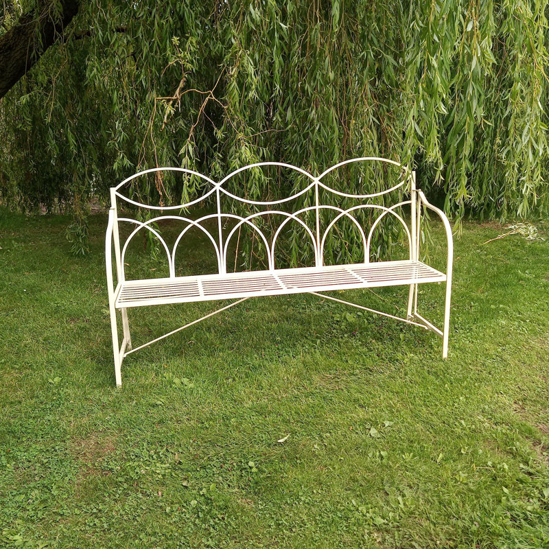Emborough Powder Coated Steel Outdoor Bench
