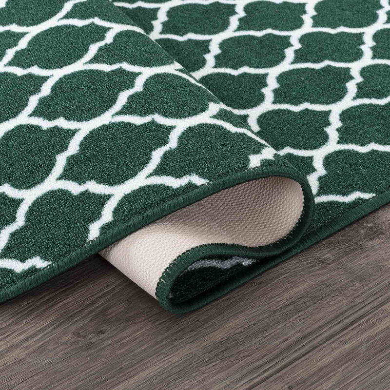 Vasta Non-Slip Indoor Outdoor Door Mat, Rectangle 50 x 80 cm, Green