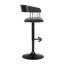 Tabouret de bar pivotant réglable avec siège en similicuir