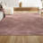 Auldridge Solid Low-Pile Pink Rug-356032702