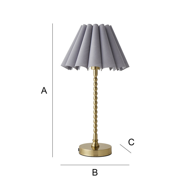 Cifuentes Metal Table Lamp, Gold, Yes, Grey