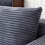 Canapé modulaire profond en velours côtelé avec porte-gobelets, aucun assemblage requis-237104517