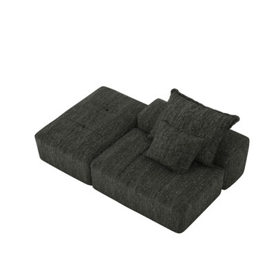 Canapé modulaire surdimensionné avec 2 coussins Modern