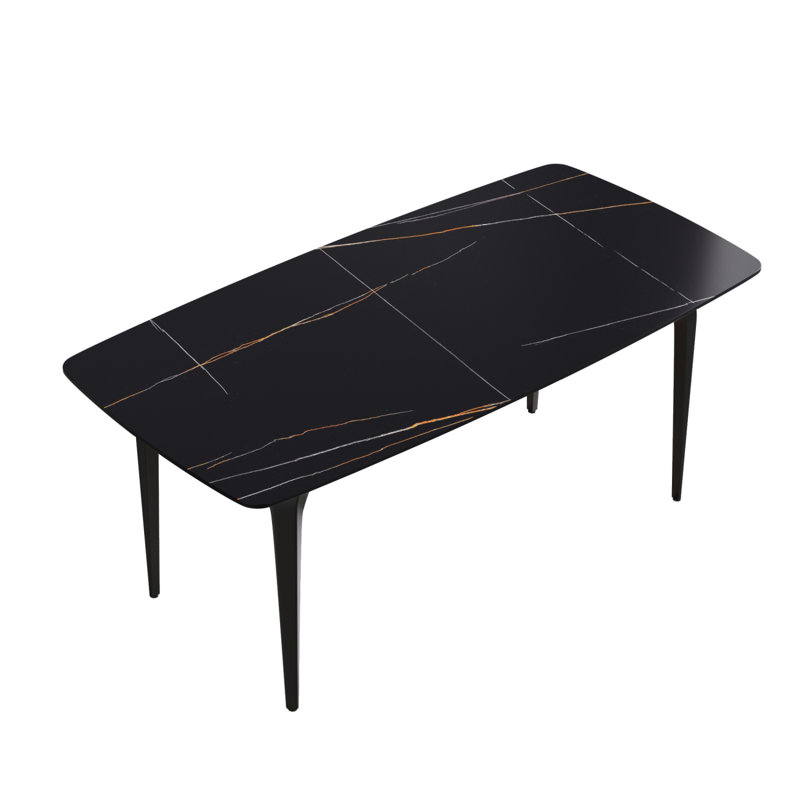 Table de salle à manger, Noir, H 29,53 po x L 70,87 po x l 35,43 po