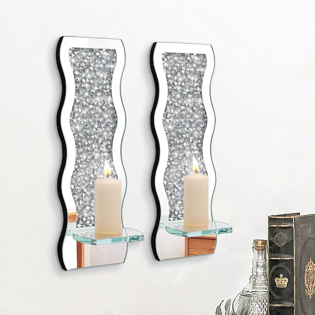 Mirrored Candle Wall Sconce