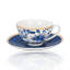 Melodie Porcelain Set of Teapot and 2 teacups with saucers