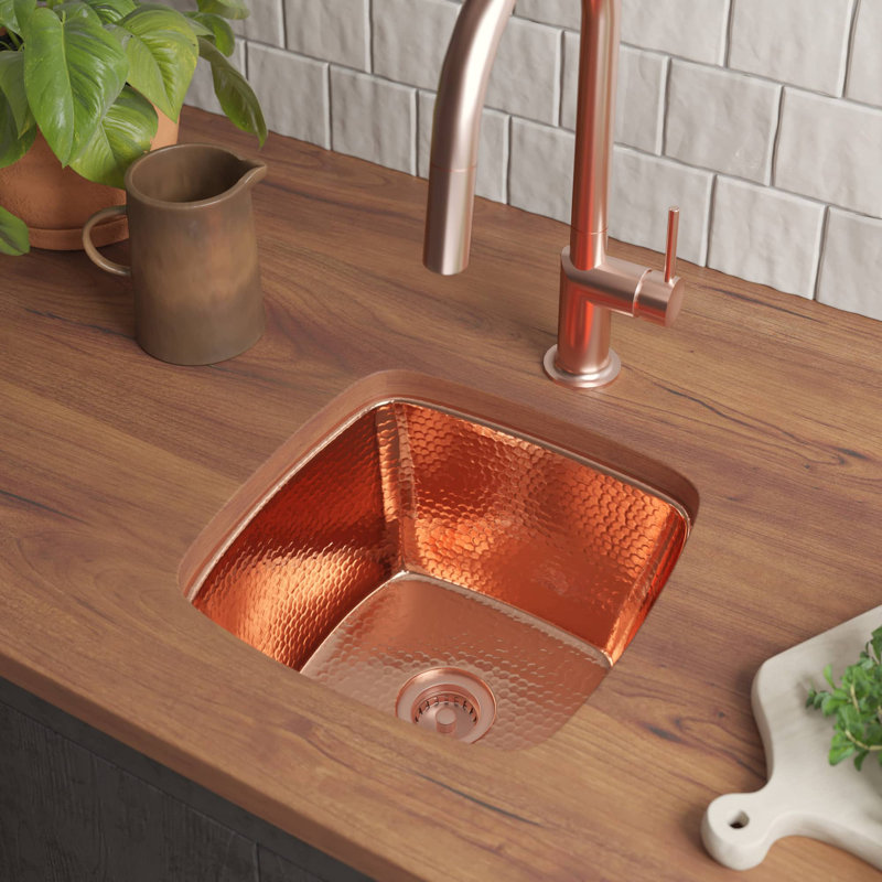 Rincon 13" L x 13" W Undermount Kitchen Sink, Polished Nickel