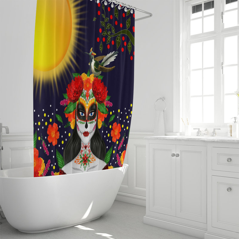 Rideau de douche simple Sioned, 70 po x 72 po