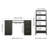 Latitude Run Compact Desk 43" + Ladder Shelf Standing Bookcase-190286407