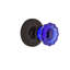 Rope Rosette with Crystal Cobalt Door Knob-653284603-653284594