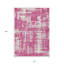 Tapis intérieur lavable abstrait 10 pi x 14 pi rosé et ivoire