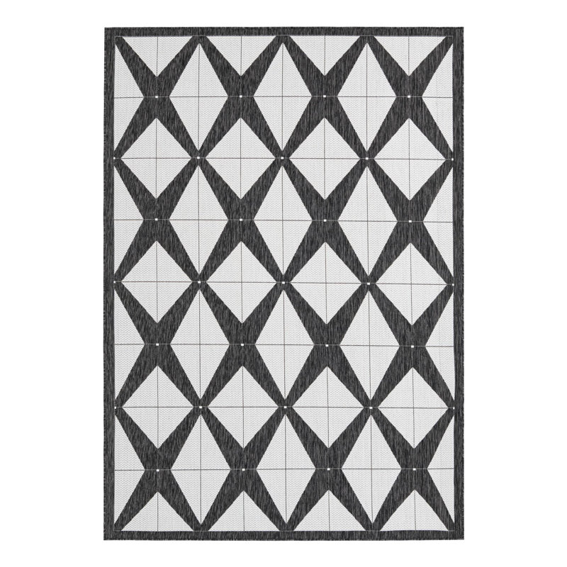 Tapis intérieur / extérieur d'extérieur moderne, Rectangle 7 pi 1 po x 10 pi