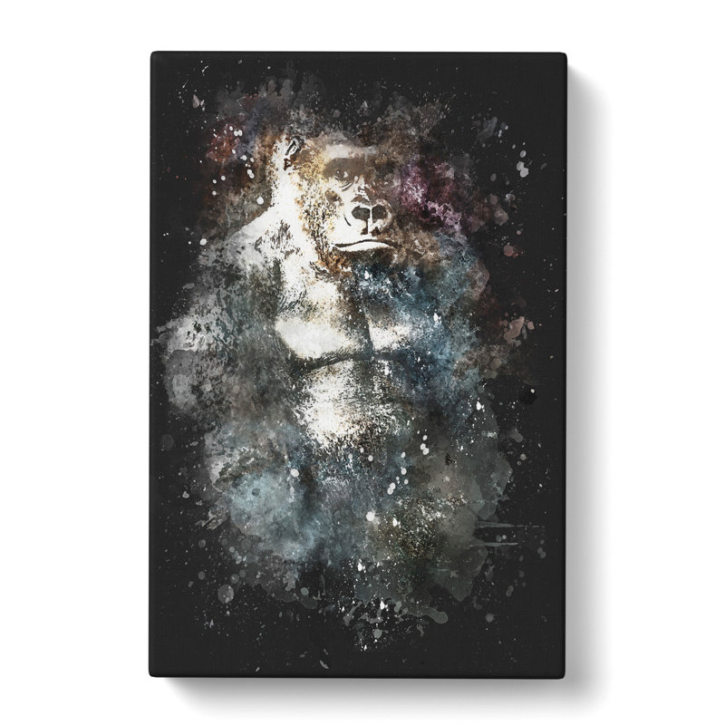 The Silverback Gorilla - Wrapped Canvas Painting Print, 60cm H x 40cm W x 3cm D