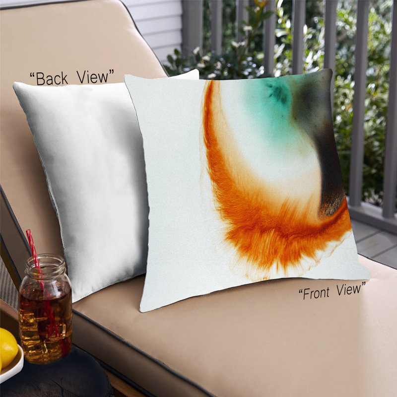 Coussin décoratif Color Focus Orange 15, Synthétique