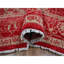 Tapis oriental 7 pi 9 po x 10 pi rouge cramoisi, motif perse Tabriz Influence, laine et soie, ton sur ton, noué à la main