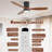 52" 3-Solid Blade Classic Flush Mount Ceiling Fan With Light and Remote Control
