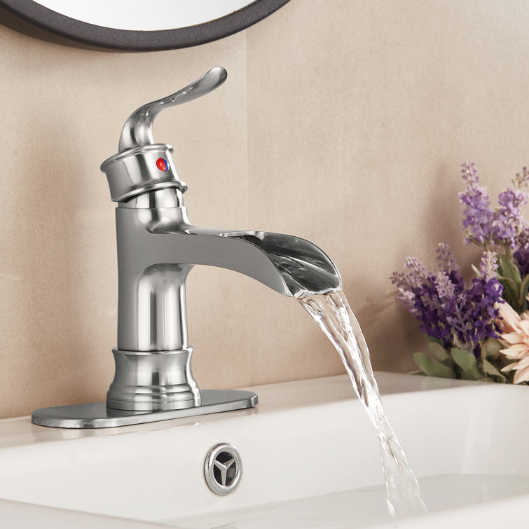 Single-Hole Single-handle Bathroom Faucet with Drain Assembly