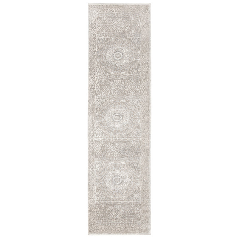 Monica Oriental Beige Area Rug, Runner 2'2" x 8'