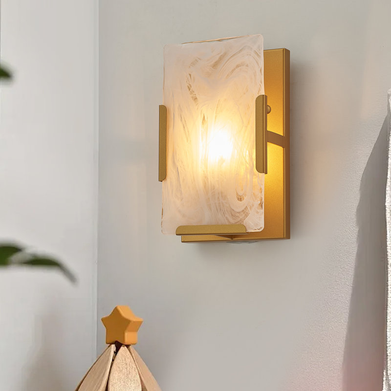 Applique murale en verre 1 lumière