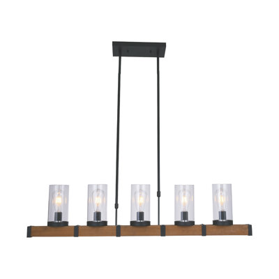Luminaire suspendu linéaire à 5 lumières pour îlot de cuisine Franklin