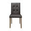 Ensemble de 2 chaises d'appoint avec dossier et siège en similicuir