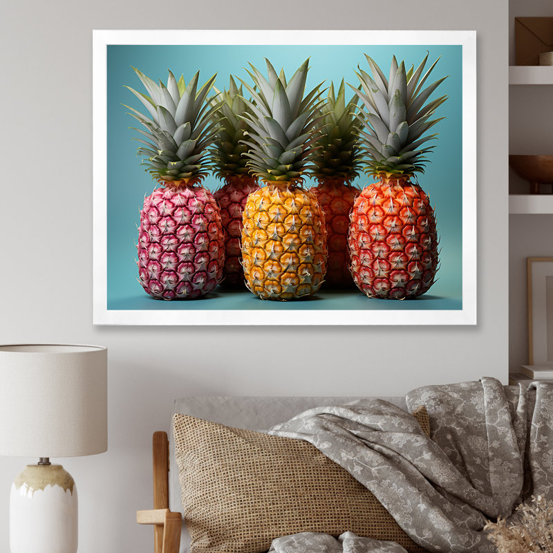 Doux ananas juteux délice I, Cadre photo blanc, H 16 po x l 32 po x P 1 po