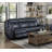 Corrado 86" Modern & Contemporary Faux Leather Manual Reclining Sofa with Integrated Drop-Down Console, Built-in Power Outlets and USB Ports-327740596