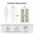 Lulu Modern White Oak Curio Cabinet with Glass Doors - Space-Saving Display Cabinet with Adjustable Shelves for Collectibles