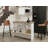 Meesam Crete Kitchen Island Pearl, White/Light Pine