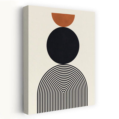 «Stacked Geometric Forms Abstract», reproduction d'art géométrique murale contemporaine