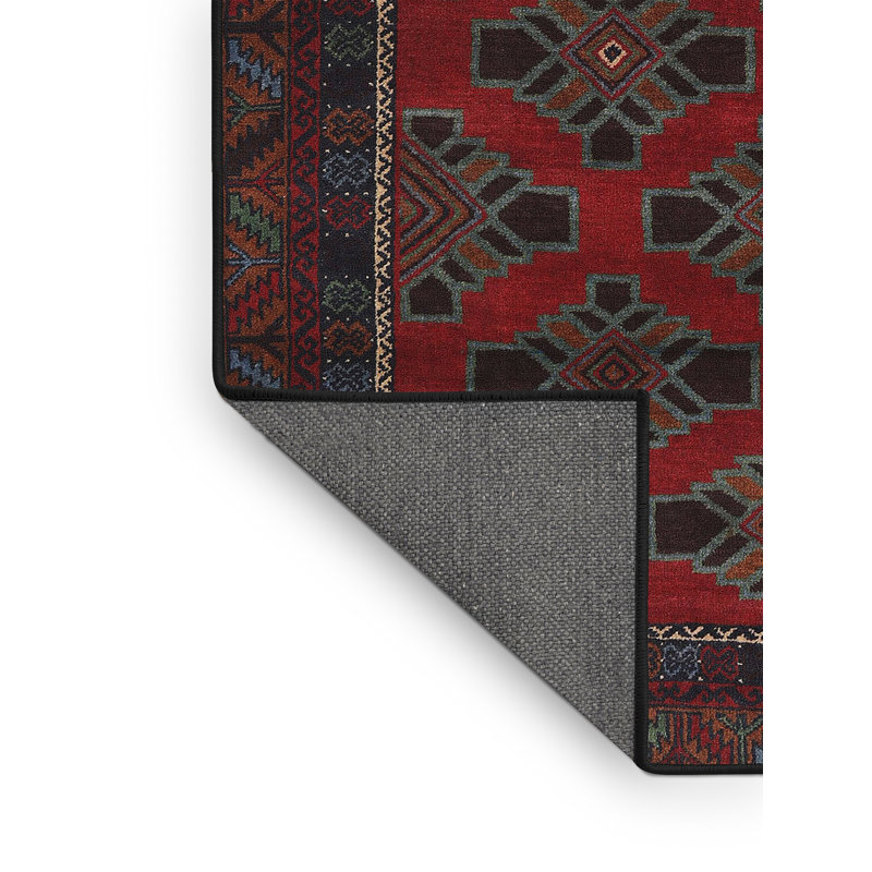 Tapis oriental rouge / noir, Rectangle 5 pi x 8 pi