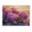 Hydrangeas in the Sunset Glow V - impression d'hortensias sur bois de pin naturel-307581740