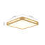Scandinavian Dimmable Hollowed Design Square Wooden Led Flush Mount