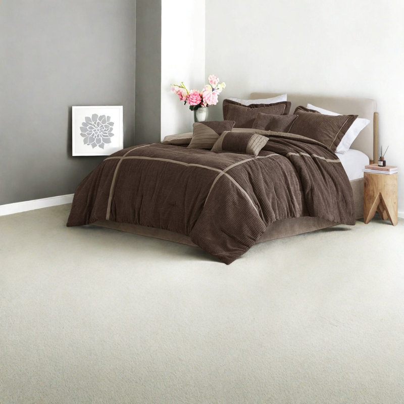 Ensembles de literie confortables, polyester grand velours micro, maison de campagne moderne