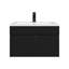 Meuble-lavabo mural moderne de 24 po Loft Collection - Noir / Poignées noires-824064425-824064431
