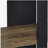 Mystrene Black and Walnut 4-Shelf Bookcase