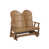Natural Teak Top/Antique Mahogany Base