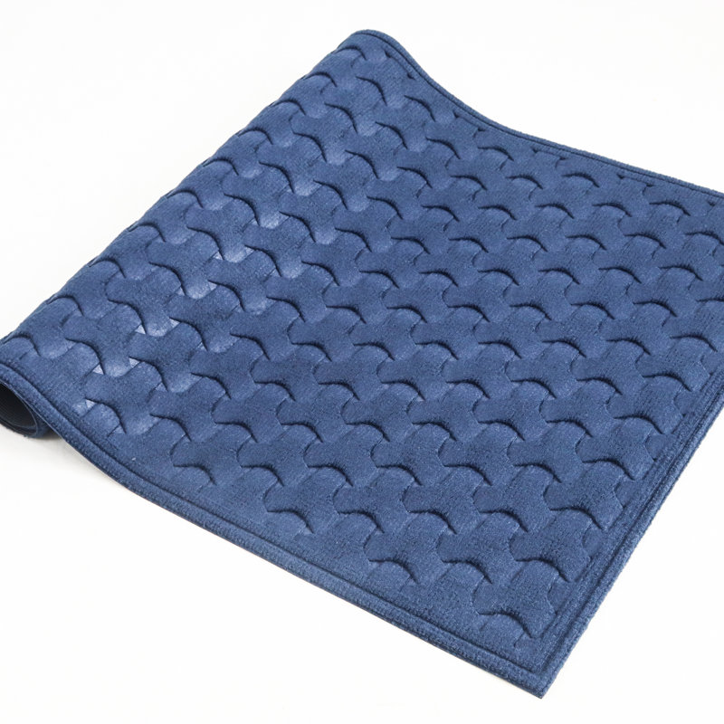 Tapis de porte extérieur antidérapant durable, Bleu marine, L 24 po x L 48 po
