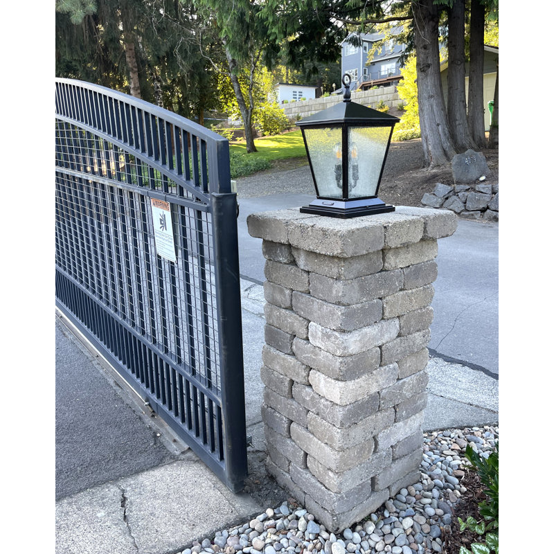 Regency Bronze 4-Light LED Pathway Lantern with Clear Seedy Glass
