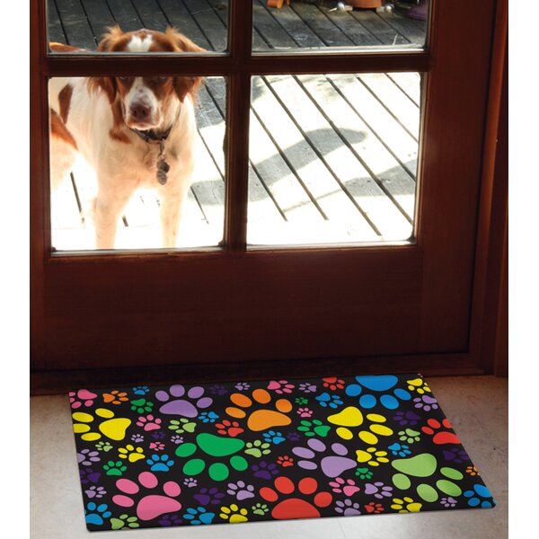 My Doggy Place - Ultra Absorbent Microfiber Dog Door Mat, Durable, Quick Drying, Washable, Prevent Mud Dirt, Keep Your House Clean (Charcoal w/ Paw