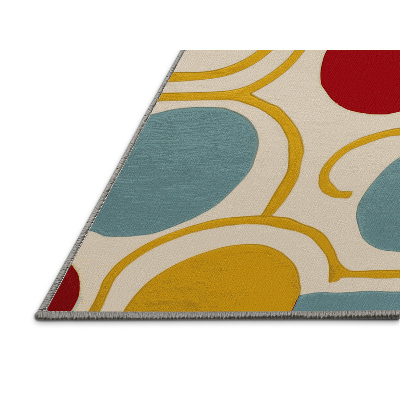 Jaunty Curve Rug, Square 4'