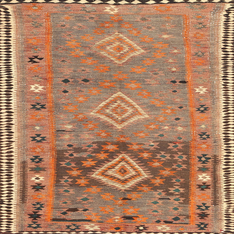 Tapis beige / brun clair Canvey, Carré 4 pi