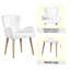 Ensemble de 2 chaises d'appoint Qwin Beige Boucle avec finition chêne, chaises de salle à manger ou d'appoint