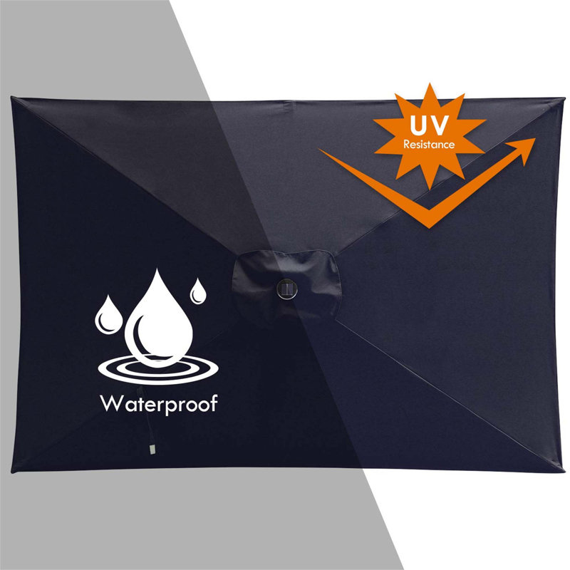 Parasol de patio rectangulaire polyvalent avec des caractéristiques avancées pour le plaisir en plein air