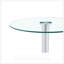 Table basse en verre trempé durable avec base en métal, hauteur de 17,7 pouces, design luxueux et léger pour les maisons modernes-129149186