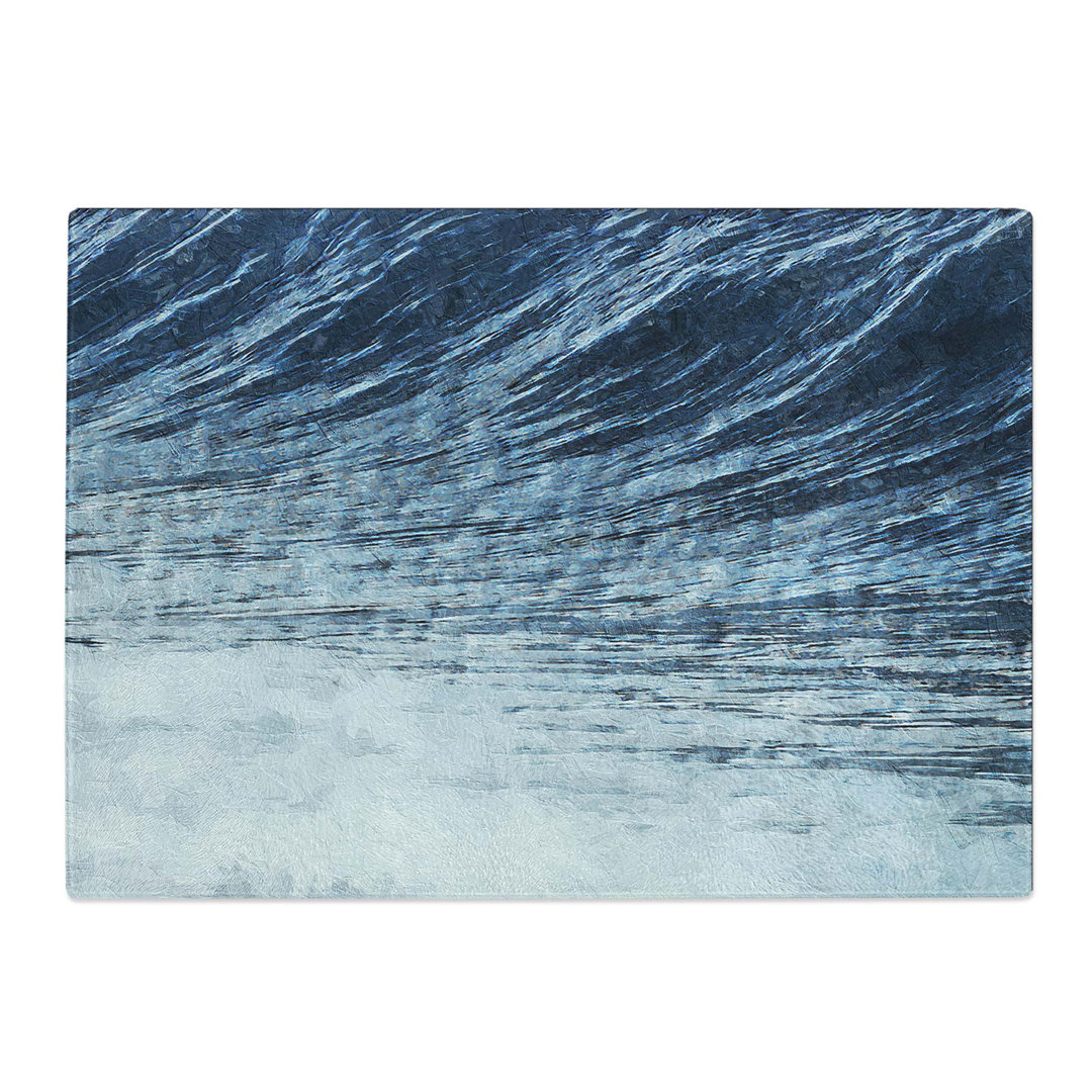 Tempered Glass Rising of the Wave Chopping Board