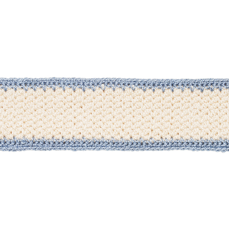 Schumacher x Mary McDonald Sylvia Crochet Tape, Cornflower